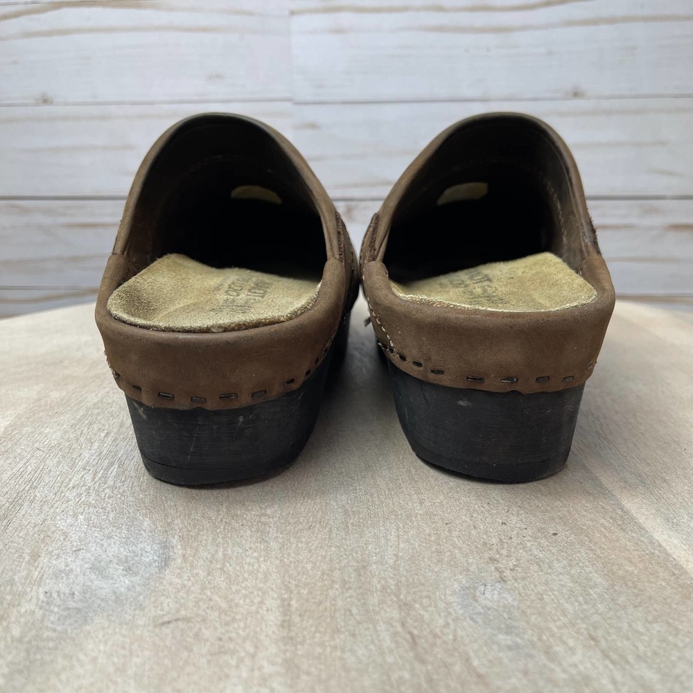 Naot Women's Size 37 EU 6.5 US Dark Brown Black Wedge Slip On Clog Casual Shoe - Picture 8 of 15
